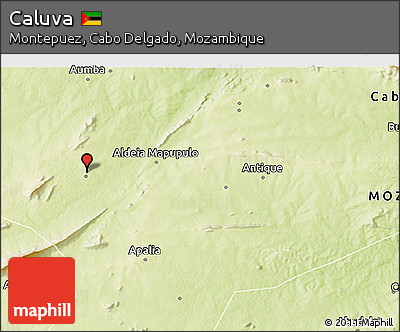 Physical 3D Map of Caluva