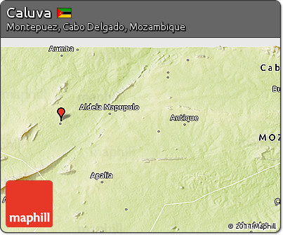Physical 3D Map of Caluva