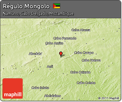 Physical 3D Map of Régulo Mongolo