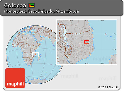 Gray Location Map of Colocoa