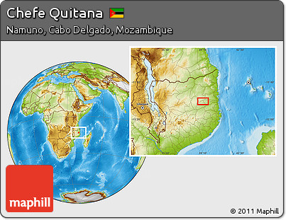 Physical Location Map of Chefe Quitana