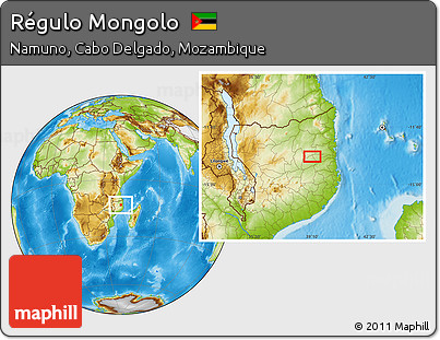 Physical Location Map of Régulo Mongolo