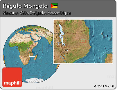 Satellite Location Map of Régulo Mongolo
