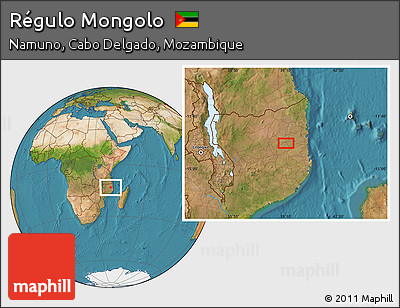 Satellite Location Map of Régulo Mongolo