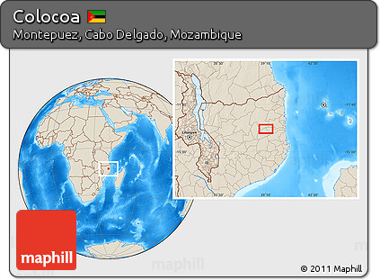 Shaded Relief Location Map of Colocoa