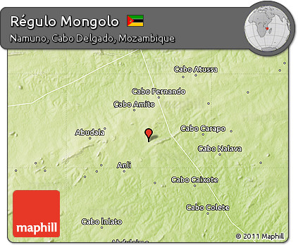 Physical Map of Régulo Mongolo