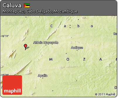 Physical Map of Caluva