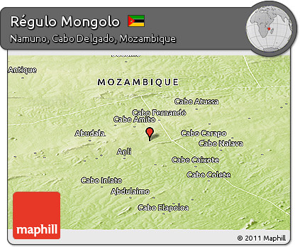 Physical Panoramic Map of Régulo Mongolo