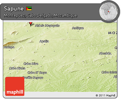 Physical Panoramic Map of Sapune