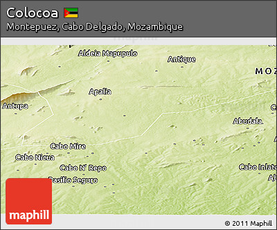 Physical Panoramic Map of Colocoa