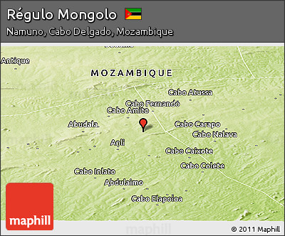 Physical Panoramic Map of Régulo Mongolo