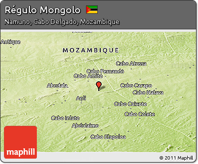 Physical Panoramic Map of Régulo Mongolo