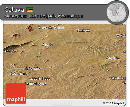 Satellite Panoramic Map of Caluva