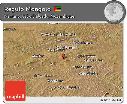 Satellite Panoramic Map of Régulo Mongolo