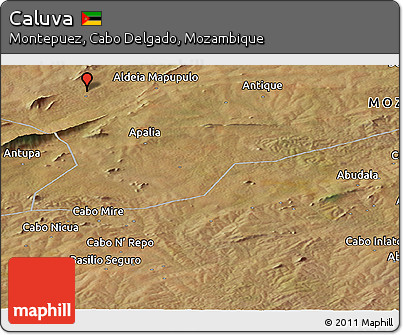 Satellite Panoramic Map of Caluva