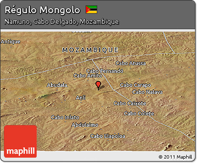 Satellite Panoramic Map of Régulo Mongolo