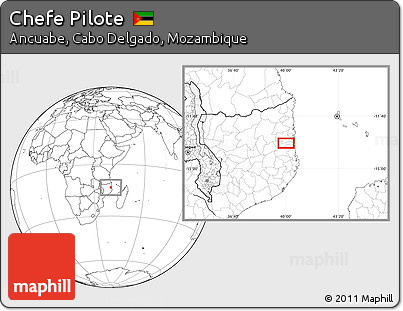 Blank Location Map of Chefe Pilote