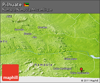 Physical Panoramic Map of Pilhuate