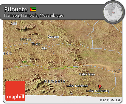 Satellite Panoramic Map of Pilhuate