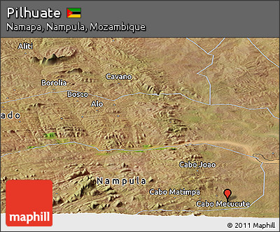 Satellite Panoramic Map of Pilhuate