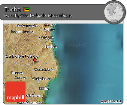 Satellite 3D Map of Tucha