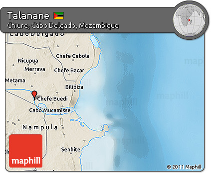 Shaded Relief 3D Map of Talanane