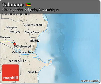 Shaded Relief 3D Map of Talanane
