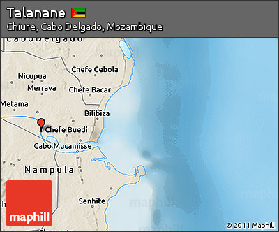 Shaded Relief 3D Map of Talanane