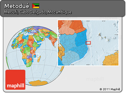 Political Location Map of Metodué