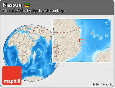 Shaded Relief Location Map of Nassue