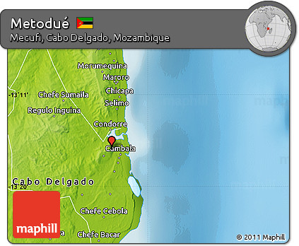 Physical Map of Metodué