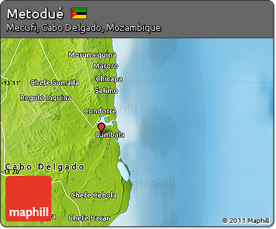 Physical Map of Metodué