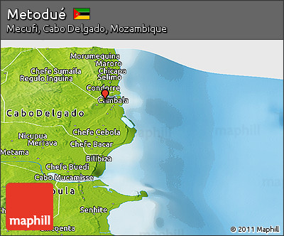 Physical Panoramic Map of Metodué