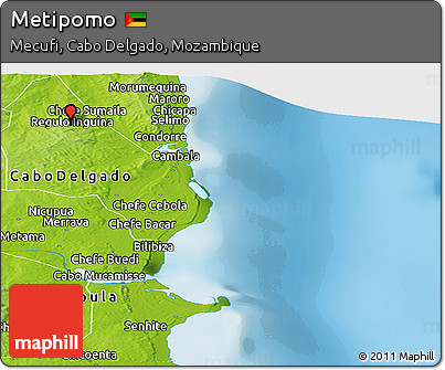 Physical Panoramic Map of Metipomo
