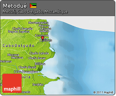 Physical Panoramic Map of Metodué