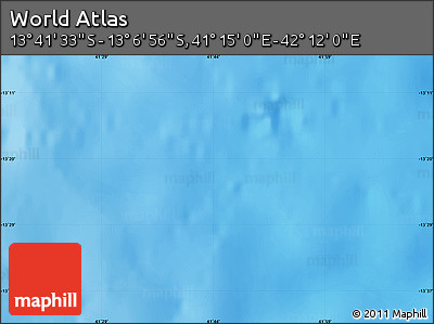 Physical Map of the Area around 13° 24' 15" S, 41° 43' 30" E