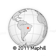 Outline Map of the Area around 13° 24' 15" S, 47° 31' 29" W, rectangular outline