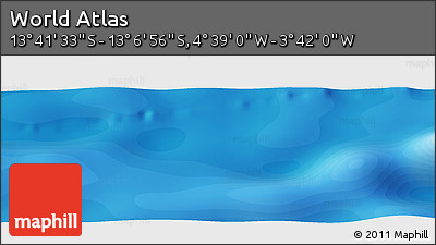 Political Panoramic Map of the Area around 13° 24' 15" S, 4° 10' 30" W