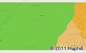 Political 3D Map of the area around 13° 24' 15" S, 50° 55' 29" W