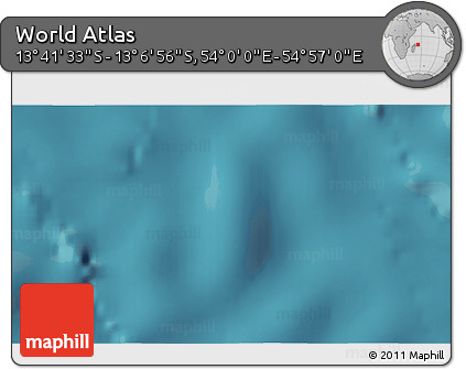 Satellite 3D Map of the Area around 13° 24' 15" S, 54° 28' 30" E