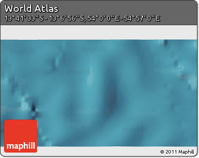 Satellite 3D Map of the Area around 13° 24' 15" S, 54° 28' 30" E
