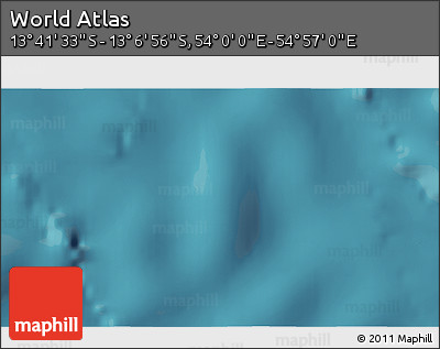 Satellite 3D Map of the Area around 13° 24' 15" S, 54° 28' 30" E