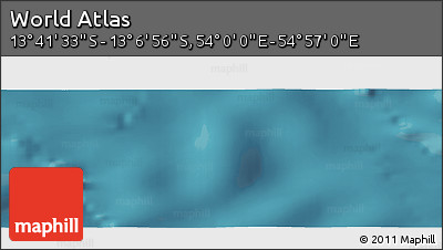 Satellite Panoramic Map of the Area around 13° 24' 15" S, 54° 28' 30" E