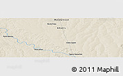 Shaded Relief Panoramic Map of the area around 13° 24' 15" S, 55° 10' 29" W