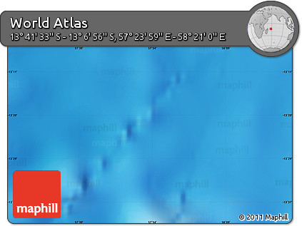 Physical Map of the Area around 13° 24' 15" S, 57° 52' 30" E