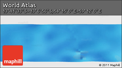 Physical Panoramic Map of the Area around 13° 24' 15" S, 58° 43' 30" E