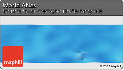 Physical Panoramic Map of the Area around 13° 24' 15" S, 58° 43' 30" E