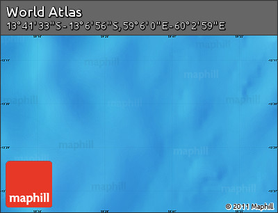 Physical Map of the Area around 13° 24' 15" S, 59° 34' 30" E