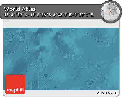 Satellite 3D Map of the Area around 13° 24' 15" S, 5° 10' 30" E