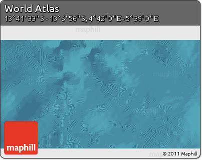 Satellite 3D Map of the Area around 13° 24' 15" S, 5° 10' 30" E